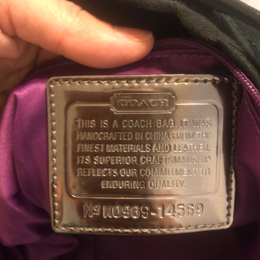 Coach Poppy Signature Black Tote Handbag - Picture 5 of 12